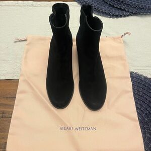 Stuart Weitzman Black Ankle Booties